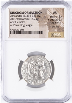 Alexander the Great Silver AR Tetradrachm (Babylon Mint) Ancient Coin - NGC AU 
